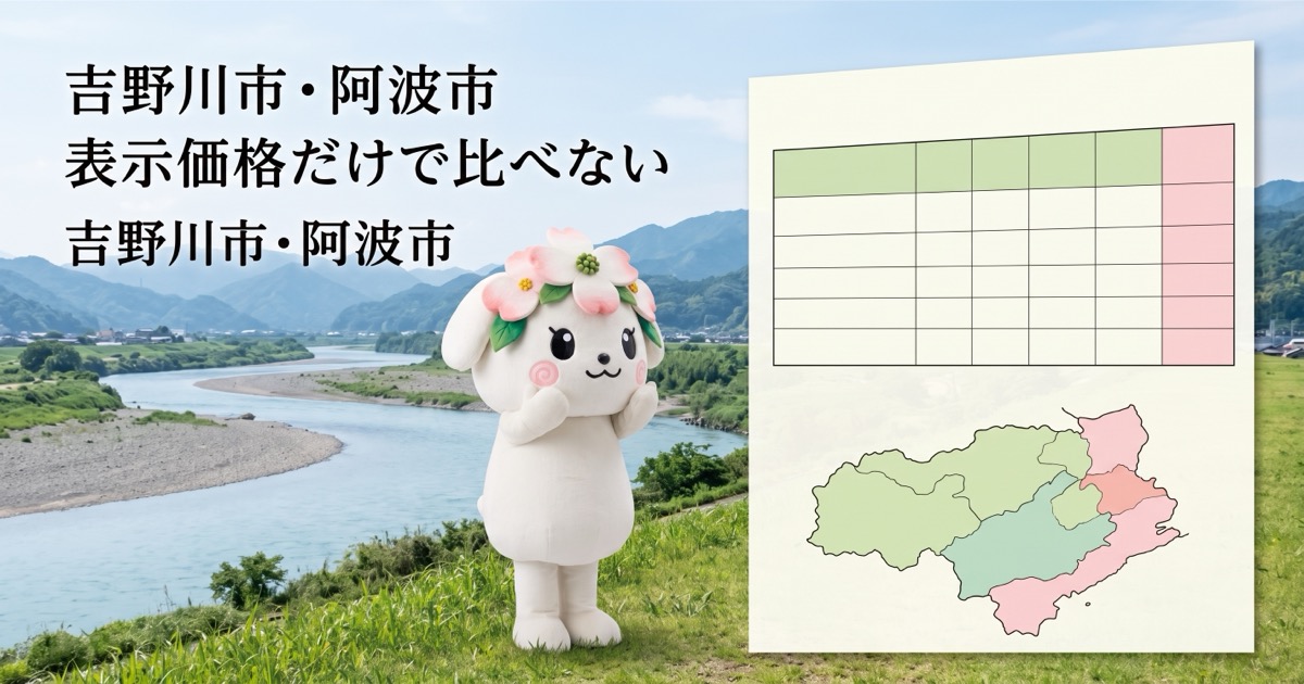 吉野川市・阿波市で葬儀費用をそろえて比較｜安置延長と通常価格の見方