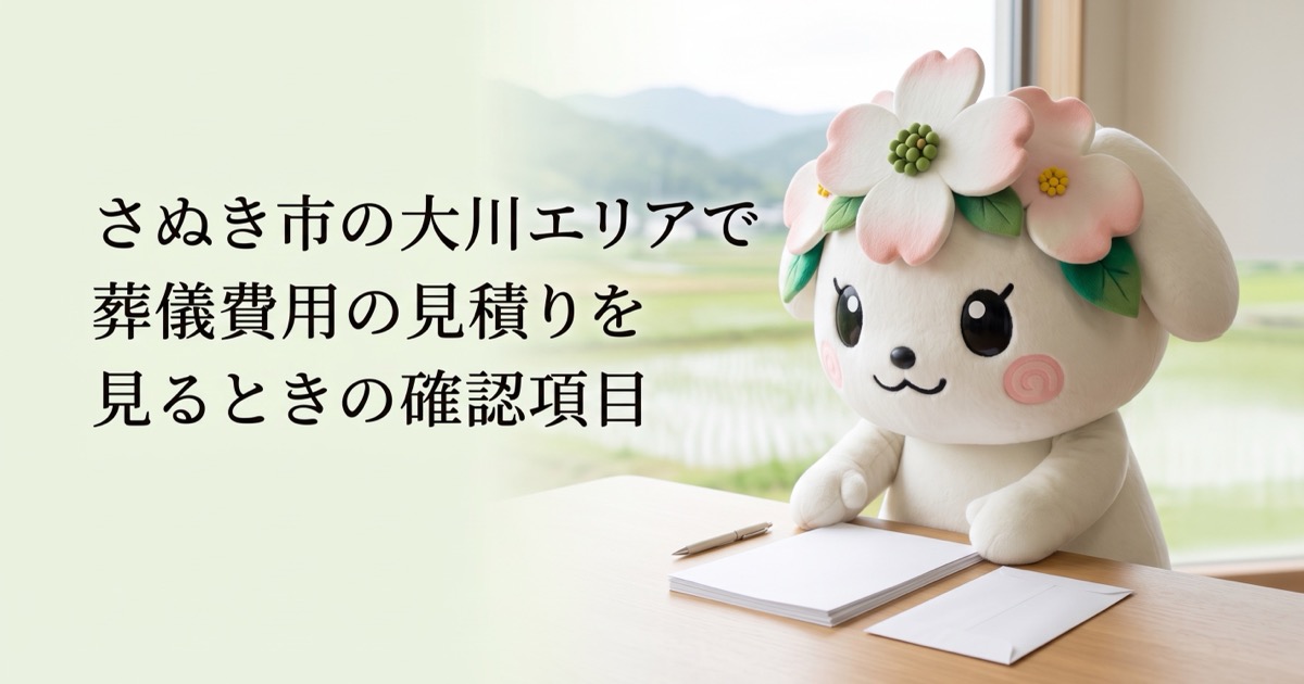 さぬき市の大川エリアで葬儀費用の見積りを見るときの確認項目