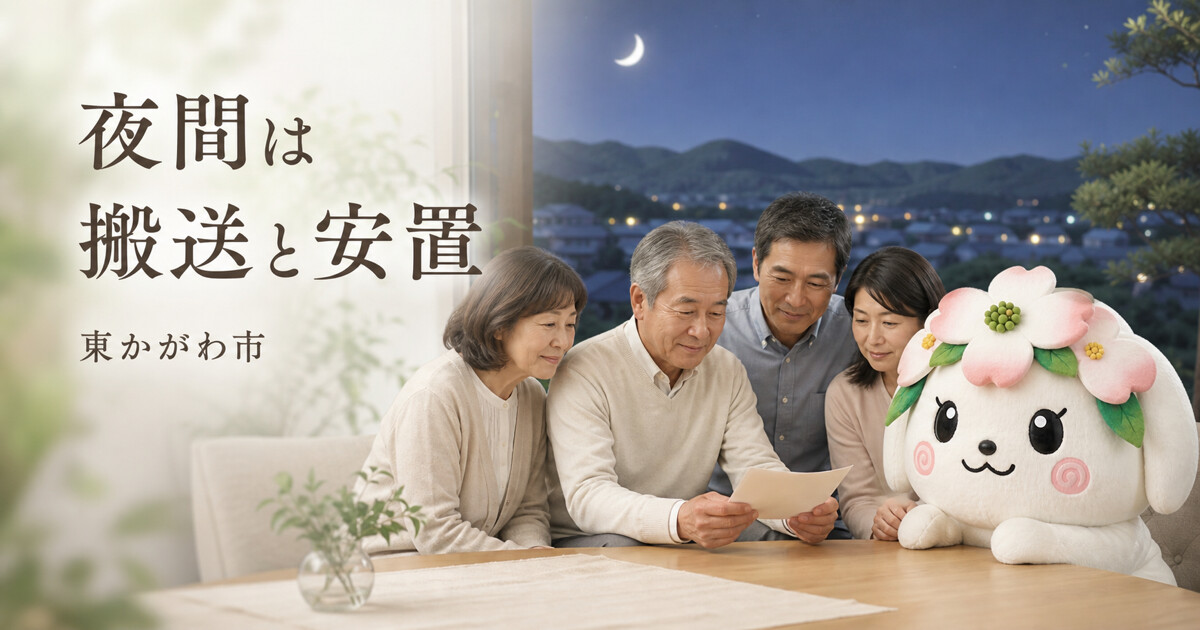東かがわ市で夜間は搬送と安置を確認する家族と花水木の担当者