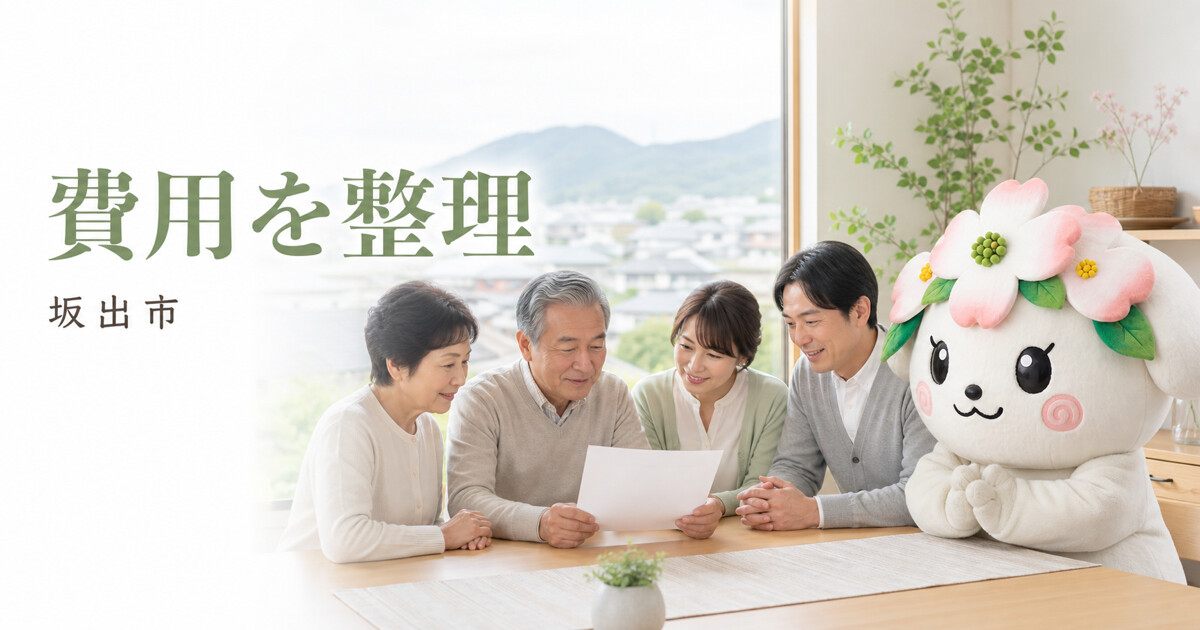 坂出市で費用を整理を確認する家族と花水木の担当者