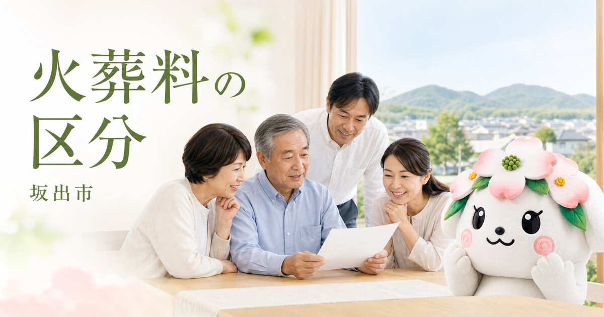 坂出市で火葬料の区分を確認する家族と花水木の担当者