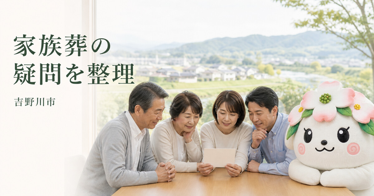 吉野川市で家族葬の疑問を整理を確認する家族と花水木の担当者