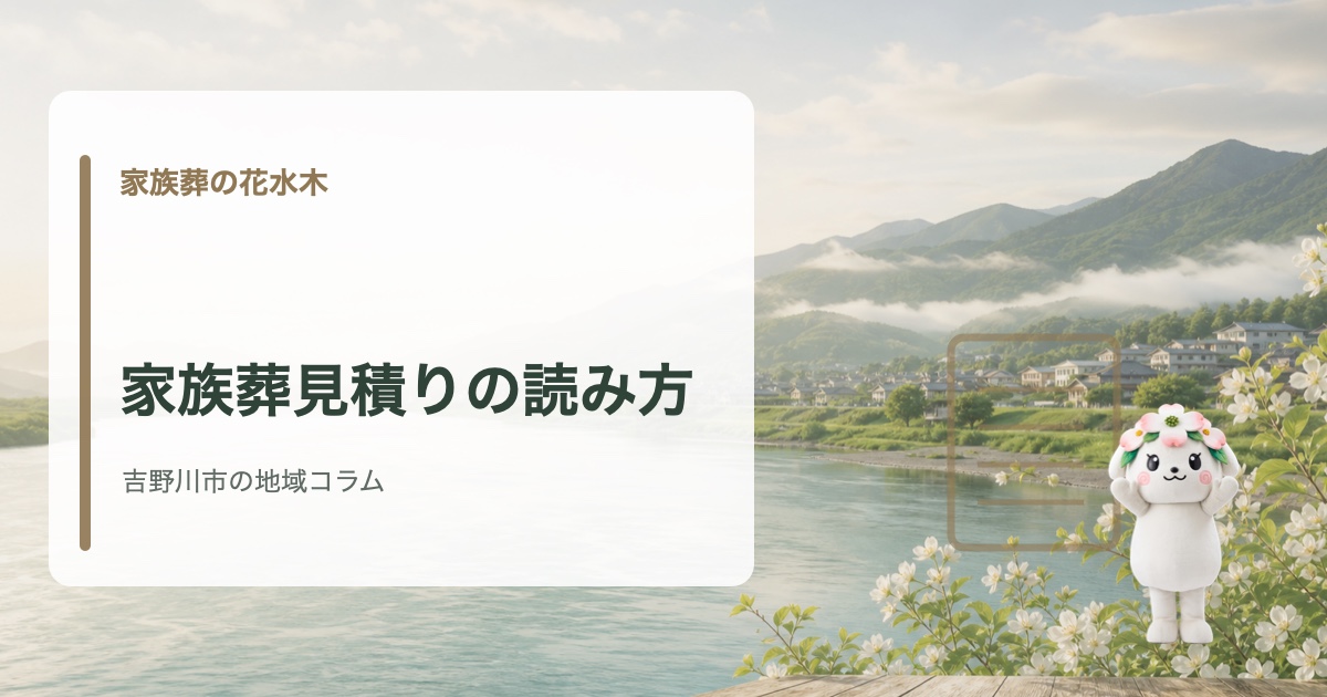 吉野川市で家族葬の見積りと費用確認を確認する家族葬の花水木の地域コラム
